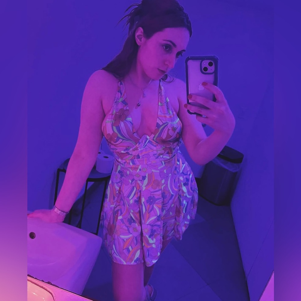For Love And Lemons Pastel Printed Mini Dress
